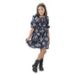 Vestido Smock Manga Globo Floral