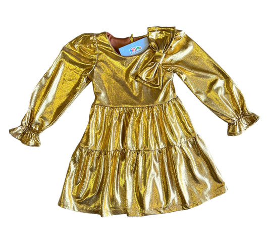 Vestido metálico oro