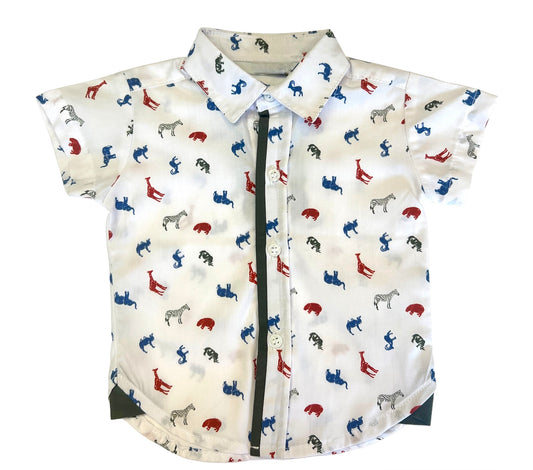 Camisa de botones Zoo Baby