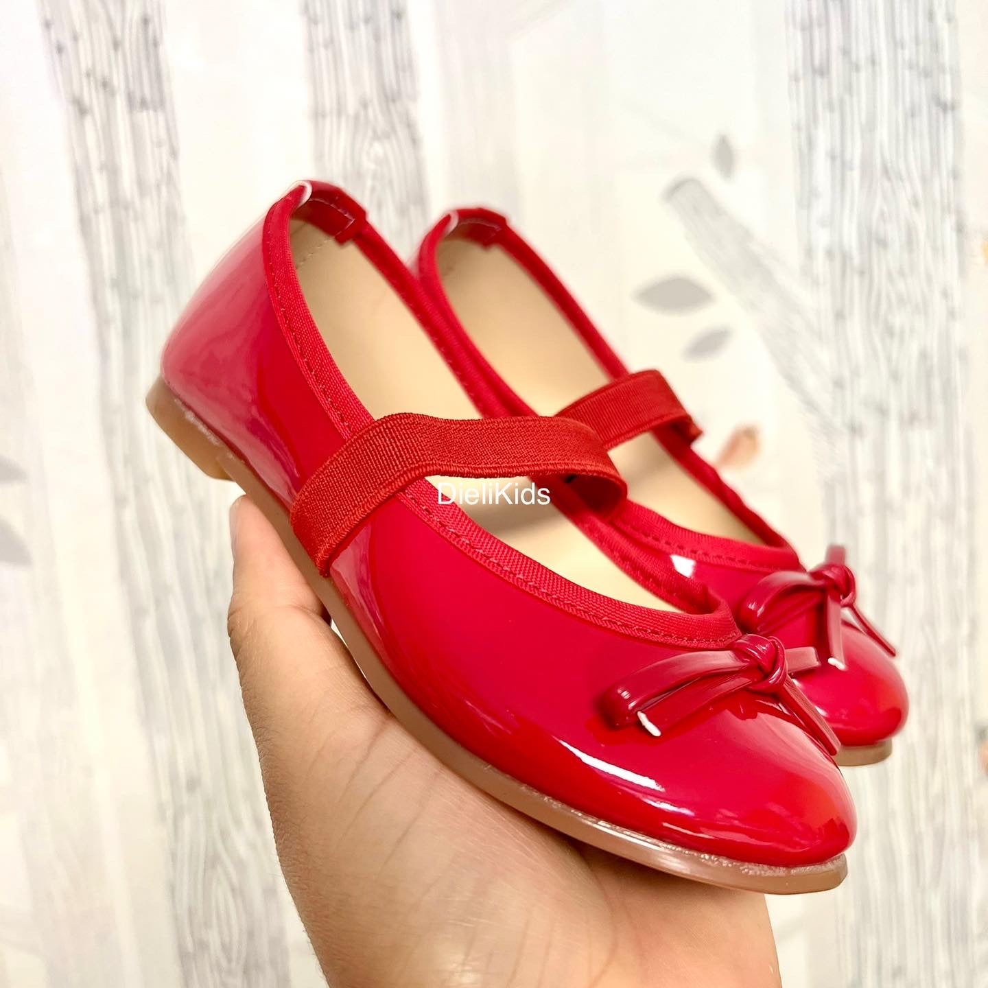 Zapatos de Moda para Niña Charol Rojo