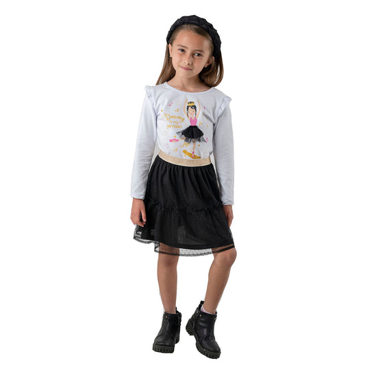 Conjunto de Blusa Manga Larga y Falda tutu Bailarina